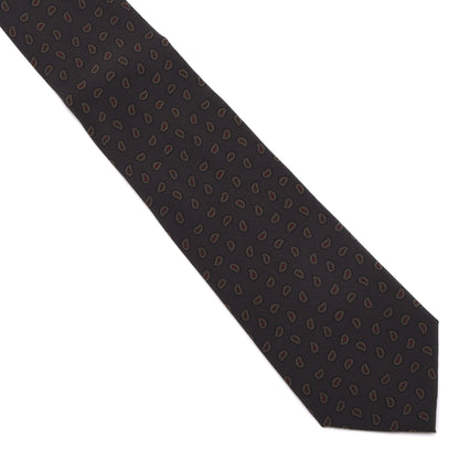 Vintage Altea Milano Ancient Madder Silk Tie 140cm - Brown-Grey Paisley