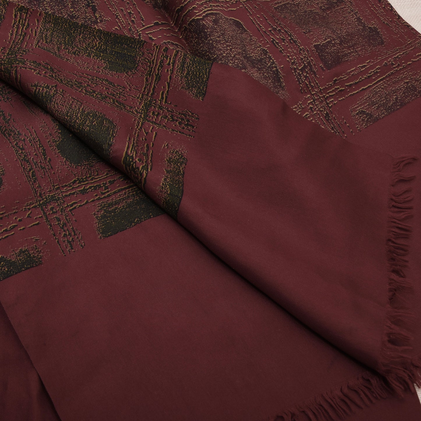 Classic Silk Dress Scarf ca. 125cm - Red Abstract