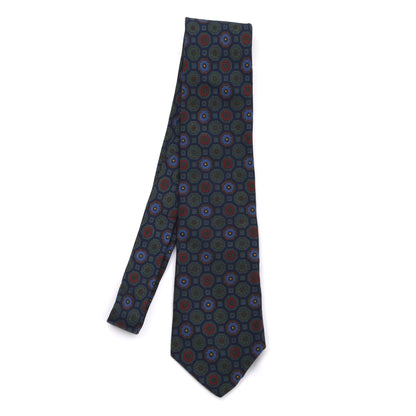 Resmann x Drake's Ancient Madder Silk Tie Made in England - Blue Sunburst