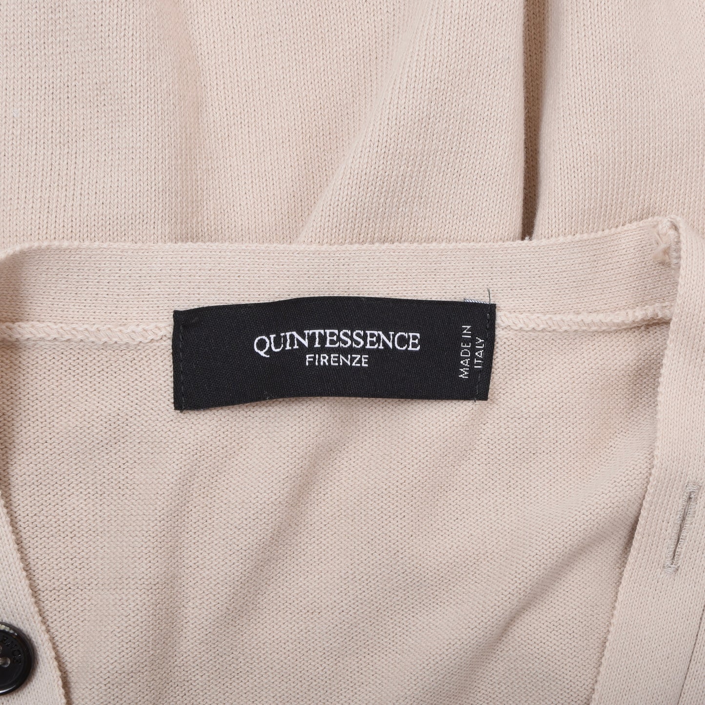 Quintessence Firenze Cotton Cardigan Sweater Chest ca. 46.5cm - Cream