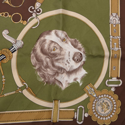 Bellotti Seide Tuch 86 cm x 86 cm Made in Italy - Jagdhunde