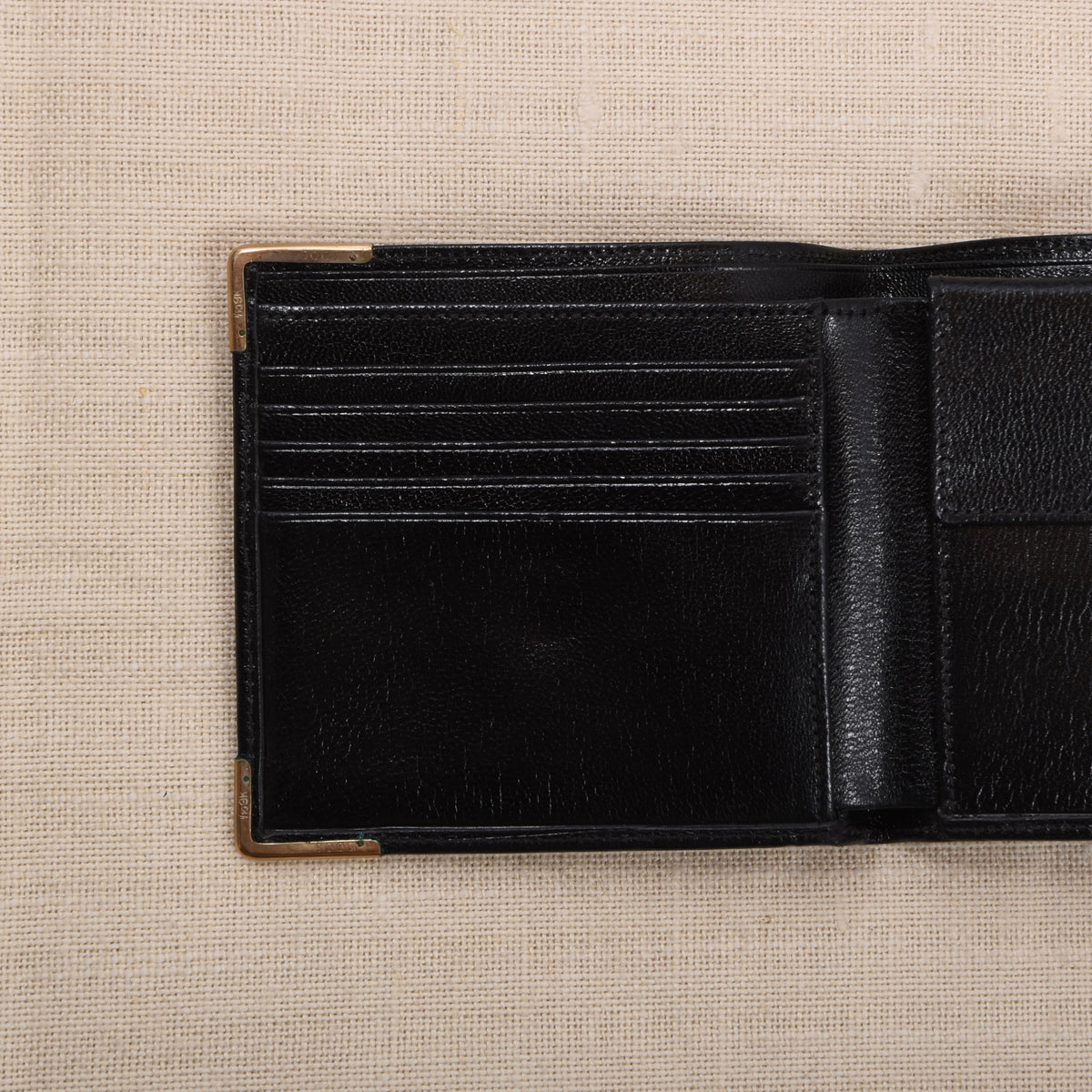 NOS Baumgartner am Graben Wien Feat. 1/10 9kt Gold Leather Wallet - Black