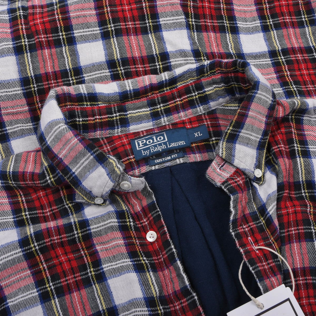 Polo Ralph Lauren Jersey-Lined Flannel Shirt Size XL Custom Fit - Plaid