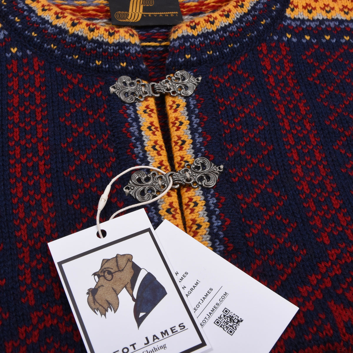 Levandi 100% Wolle Fair Isle/Nordic Pullover Gr. L