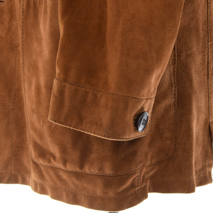 Don Gil Unlined Goat Suede Jacket Size S/48 - Tobacco Brown