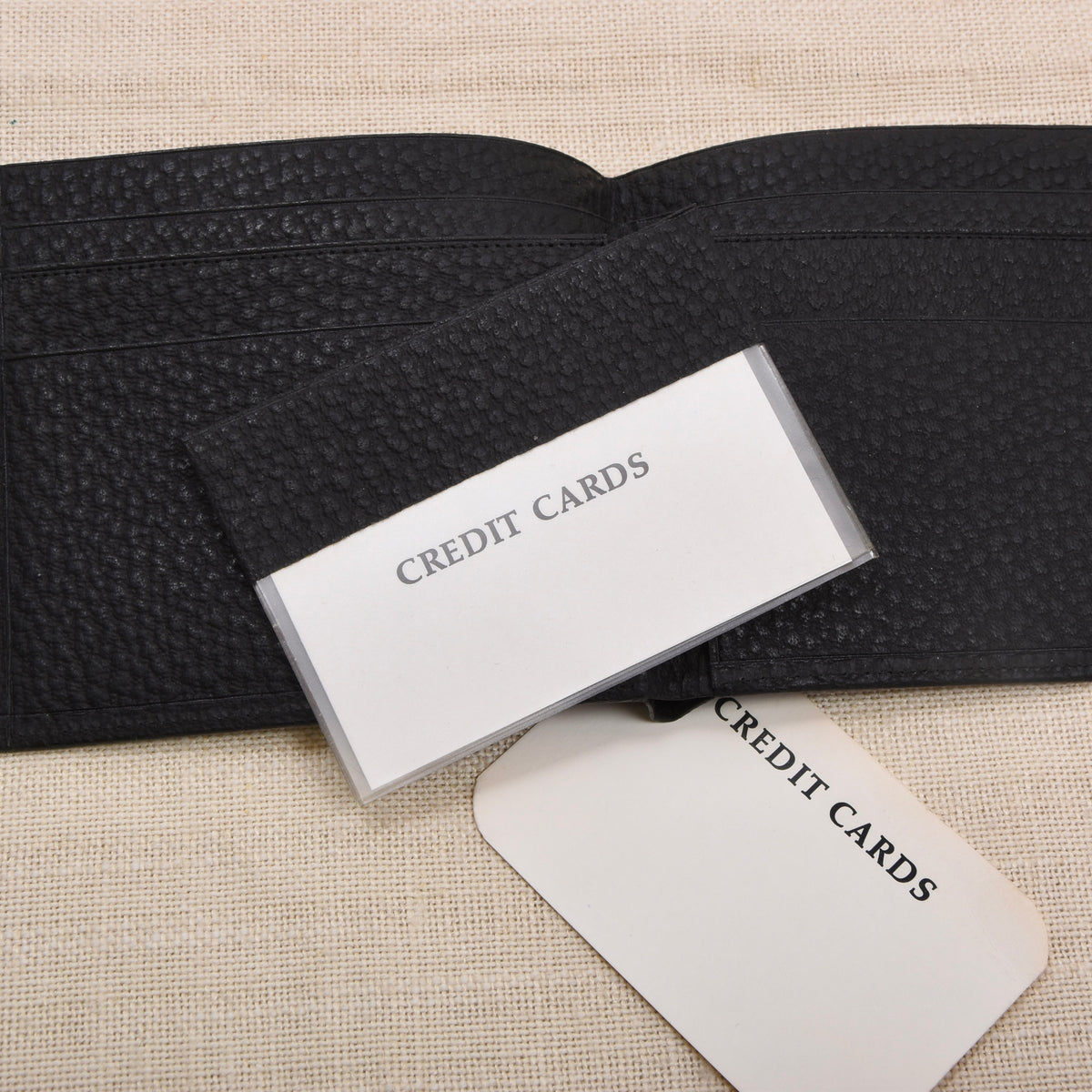 NOS Scotch Grain Leder Brieftasche - Schwarz