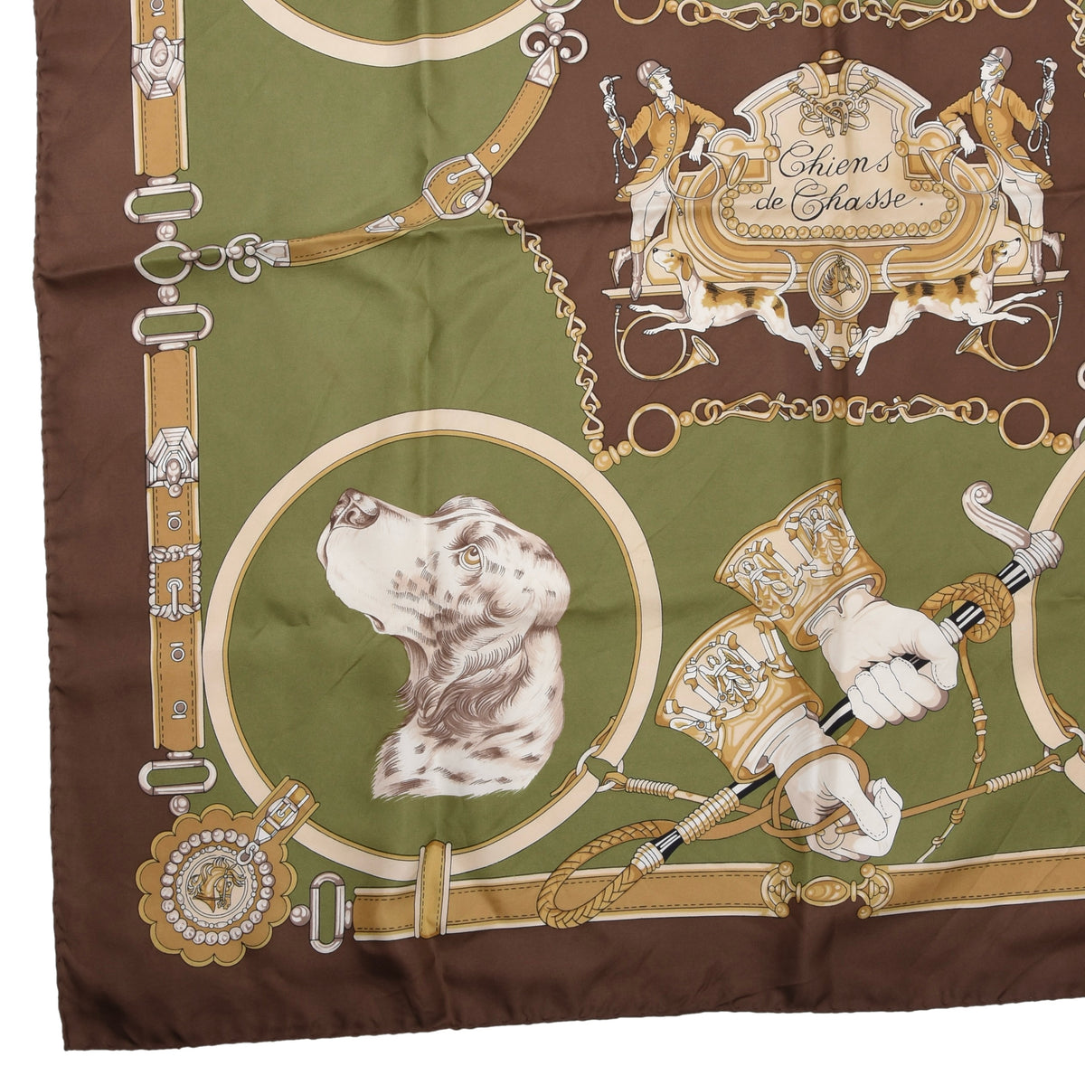 Bellotti Seide Tuch 86 cm x 86 cm Made in Italy - Jagdhunde