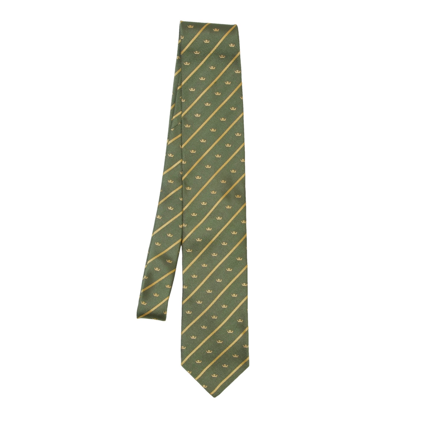 House of Gentlemen Silk Tie ca. 155cm - Green Crowns