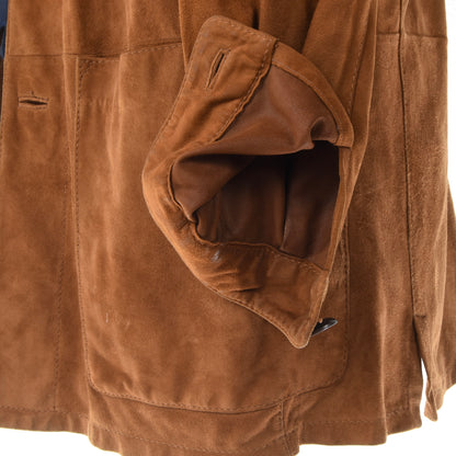 Don Gil Unlined Goat Suede Jacket Size S/48 - Tobacco Brown