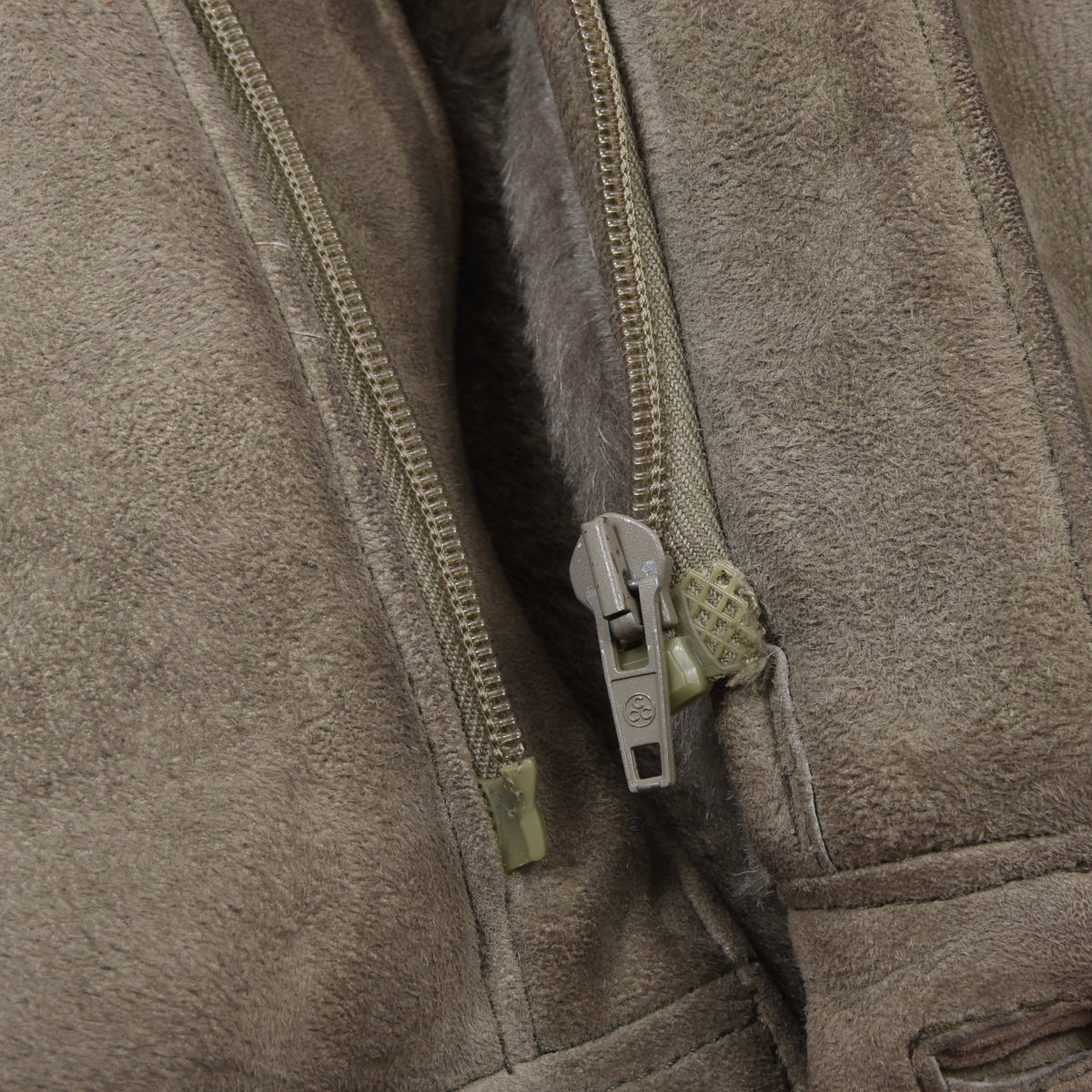 Vintage Lazaride Jacke aus spanischem Shearling, Größe 50 - Taupe