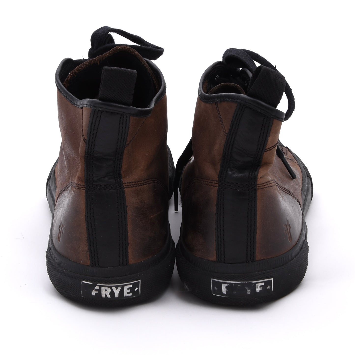 Frye Chambers High-Top-Sneakers aus geöltem Leder, Größe 12 - Braun