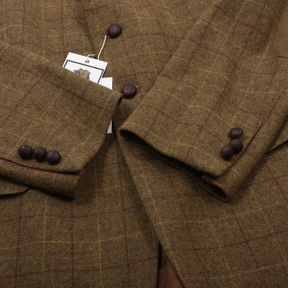 DAKS London 100% Wool Tweed Jacket Size 54 - Windowpane