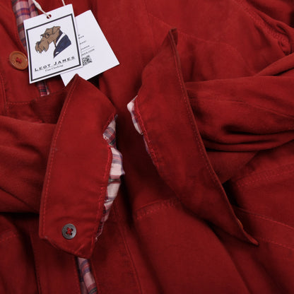 Vintage Schiatti & Co. Suede Blouson/Jacket Made in Italy  - Fire Engine Red
