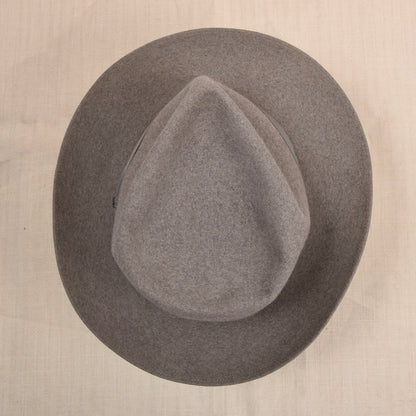 Vintage Borsalino Fellfilz Hut Made in Italy ca. 54cm - Grau