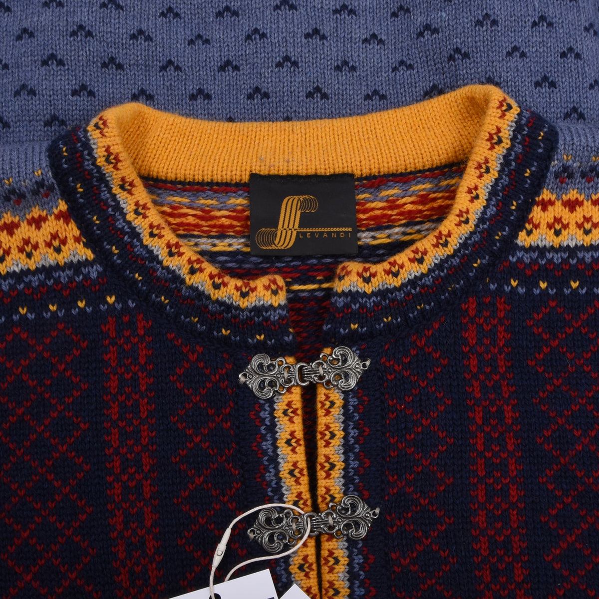 Levandi 100% Wolle Fair Isle/Nordic Pullover Gr. L