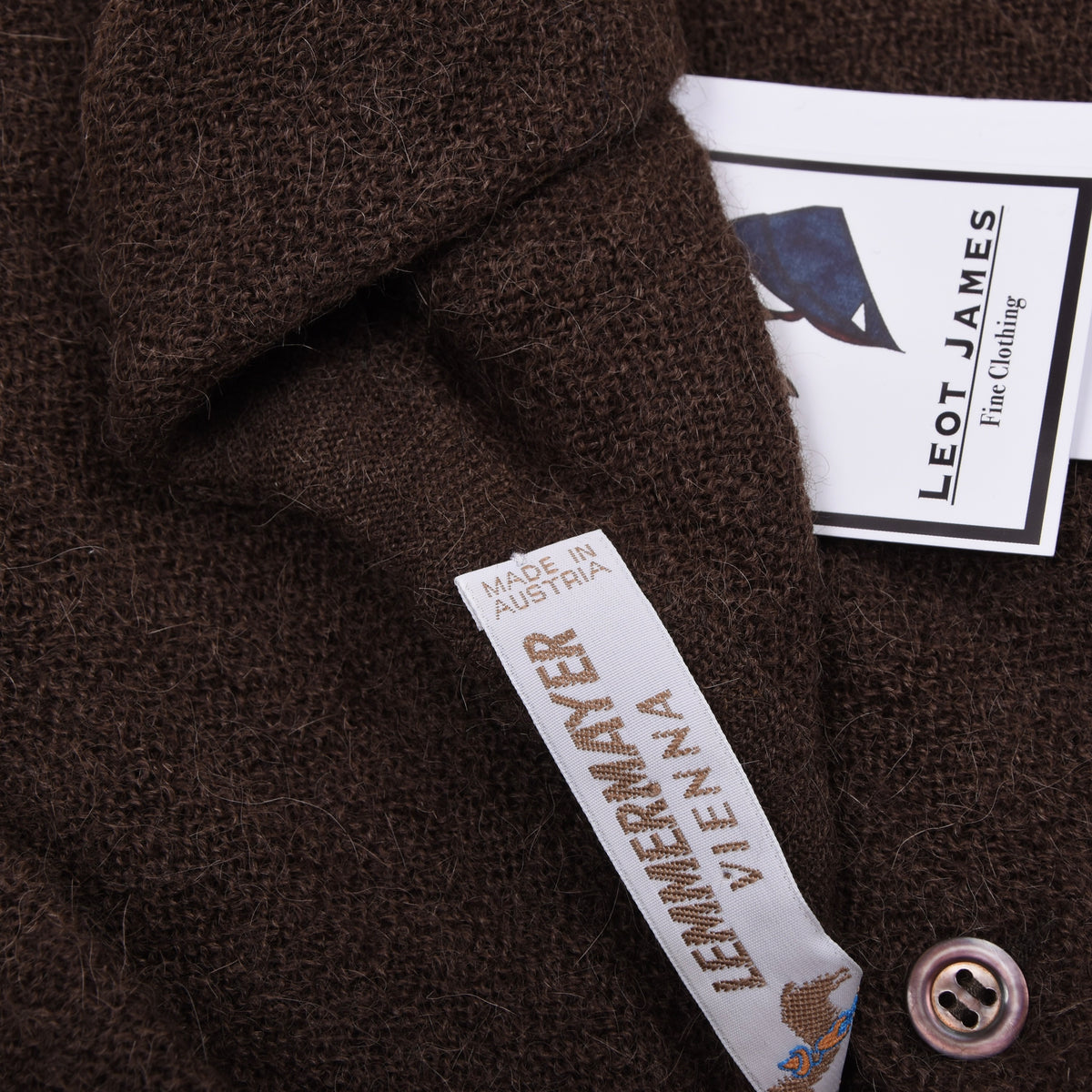 Lemmermayer Vienna 100% Prime Alpaca Sweater Vest/Waistcoat Made in Austria - Brown