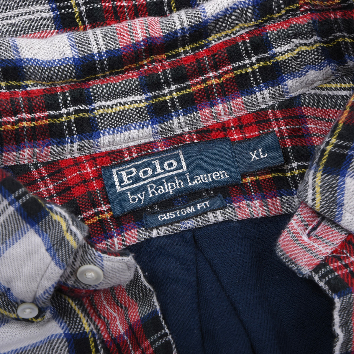 Polo Ralph Lauren Jersey-Lined Flannel Shirt Size XL Custom Fit - Plaid
