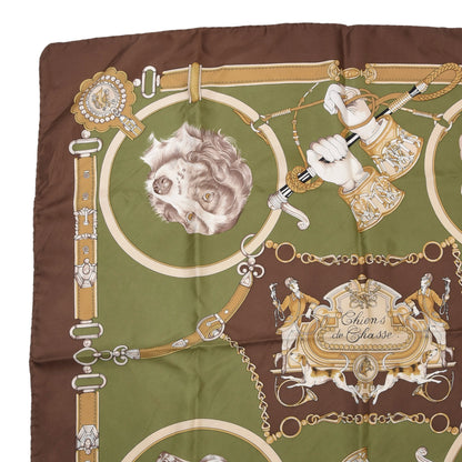 Bellotti Seide Tuch 86 cm x 86 cm Made in Italy - Jagdhunde