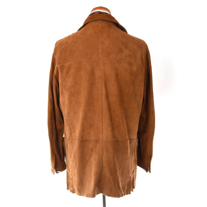 Don Gil Unlined Goat Suede Jacket Size S/48 - Tobacco Brown