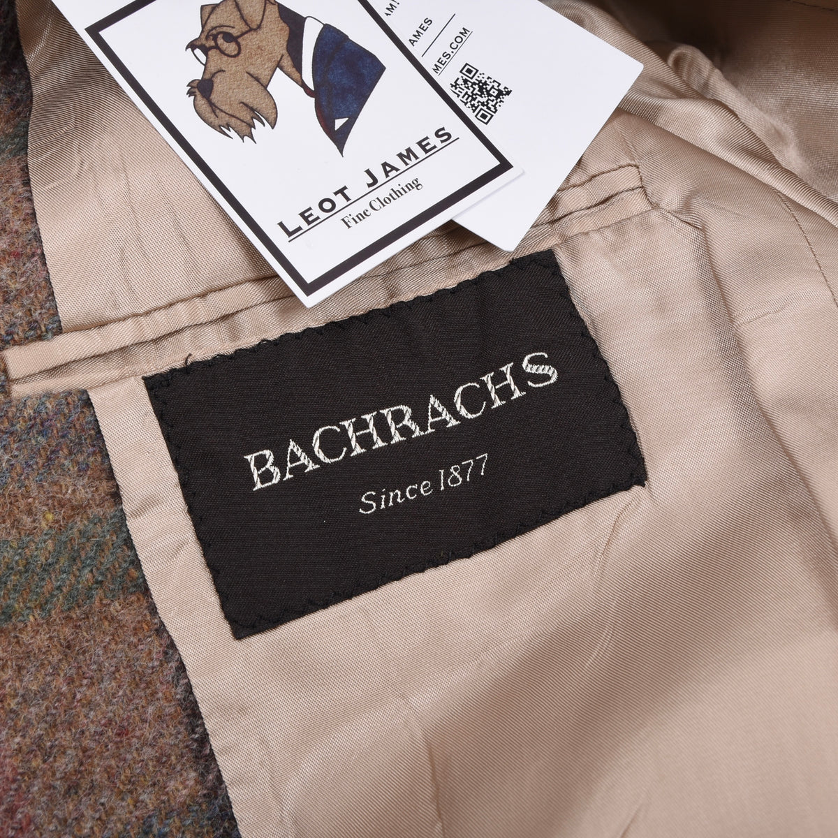 Vintage Bachrachs Ivy Style 3/2 Roll Tweed Jacket  - Rainbow Plaid