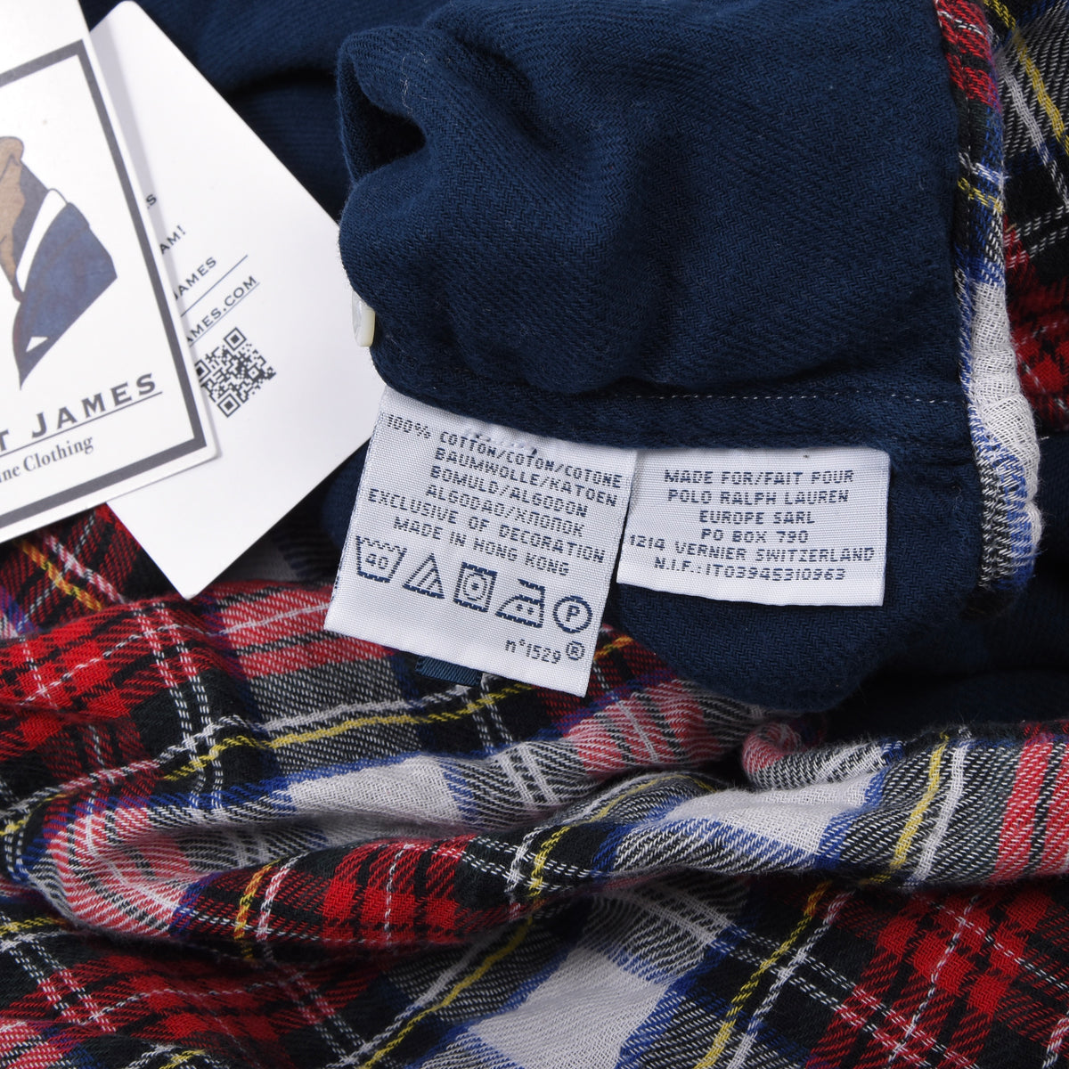 Polo Ralph Lauren Jersey-Lined Flannel Shirt Size XL Custom Fit - Plaid