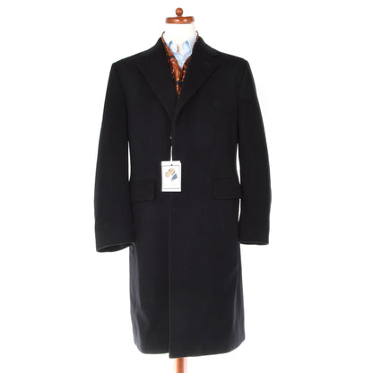 Classic 30% Cashmere 70% Wool Overcoat ca. 58cm  - Midnight