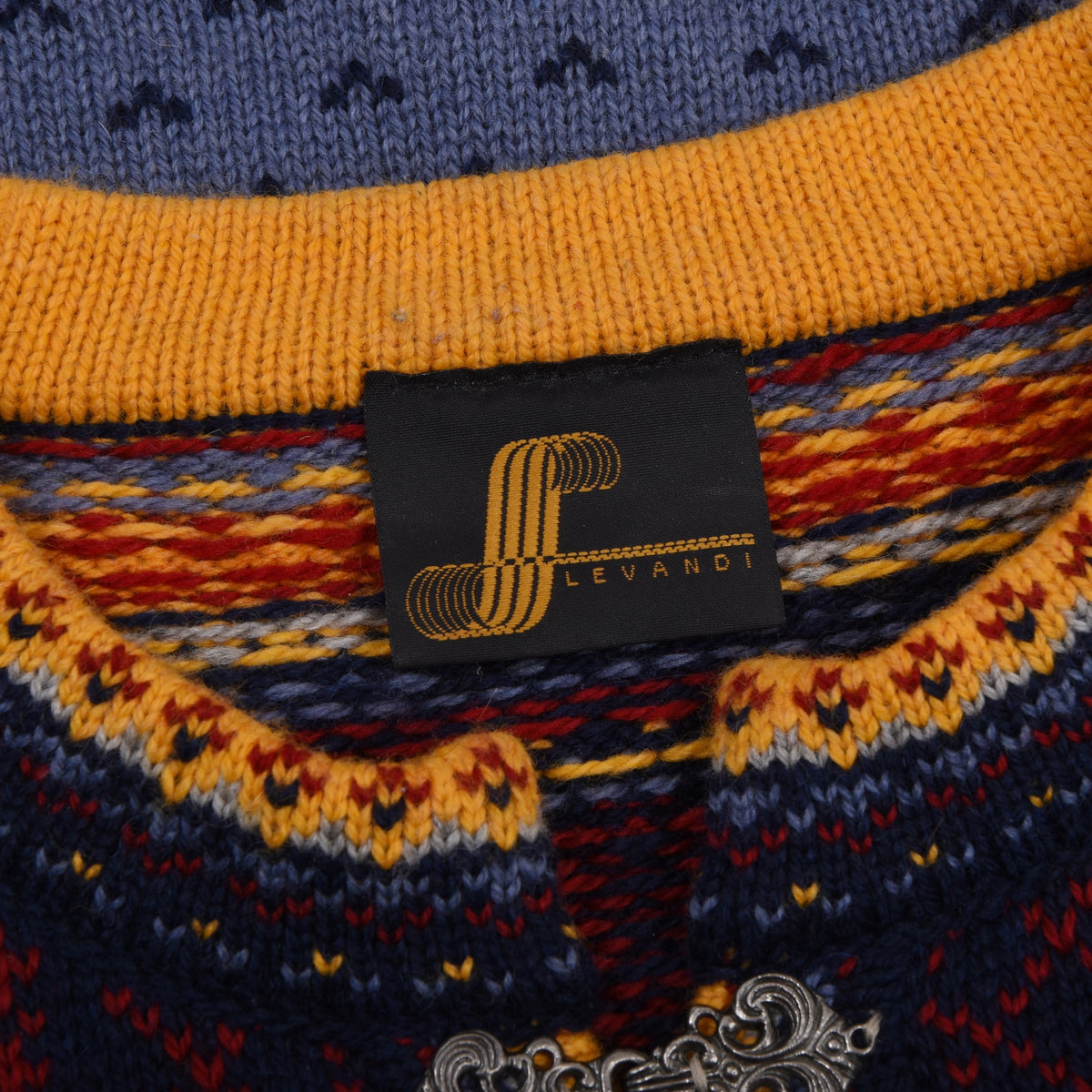 Levandi 100% Wolle Fair Isle/Nordic Pullover Gr. L