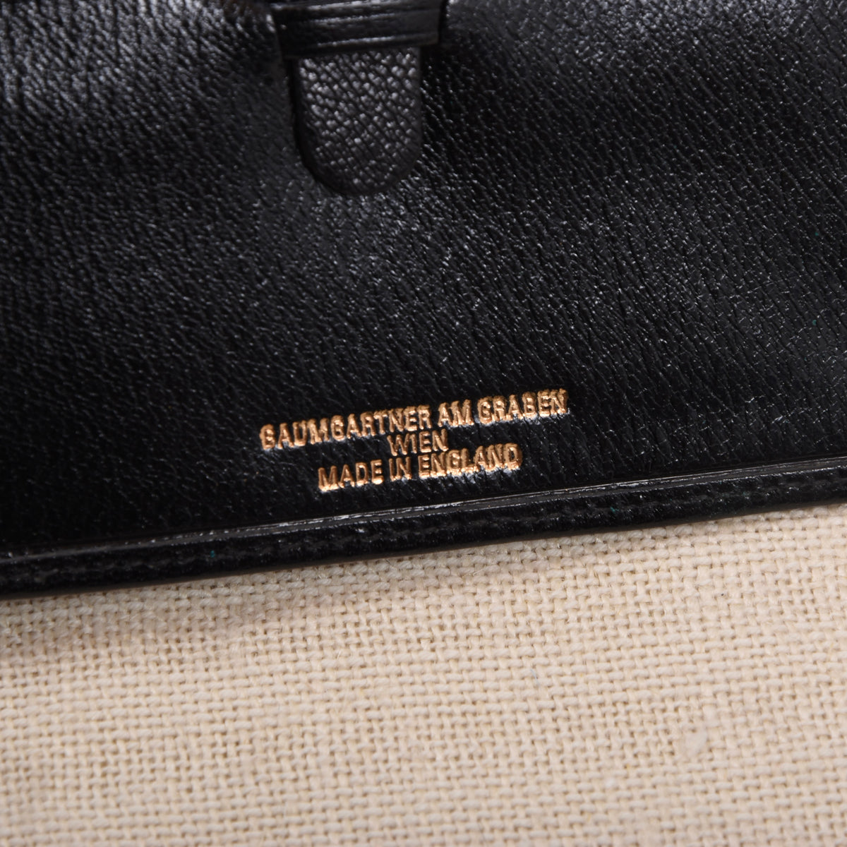NOS Baumgartner am Graben Wien Feat. 1/10 9kt Gold Leather Wallet - Black