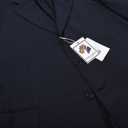 Brioni Super 150s Wolle Maßanfertigung Sakko Made in Italy - Marineblau