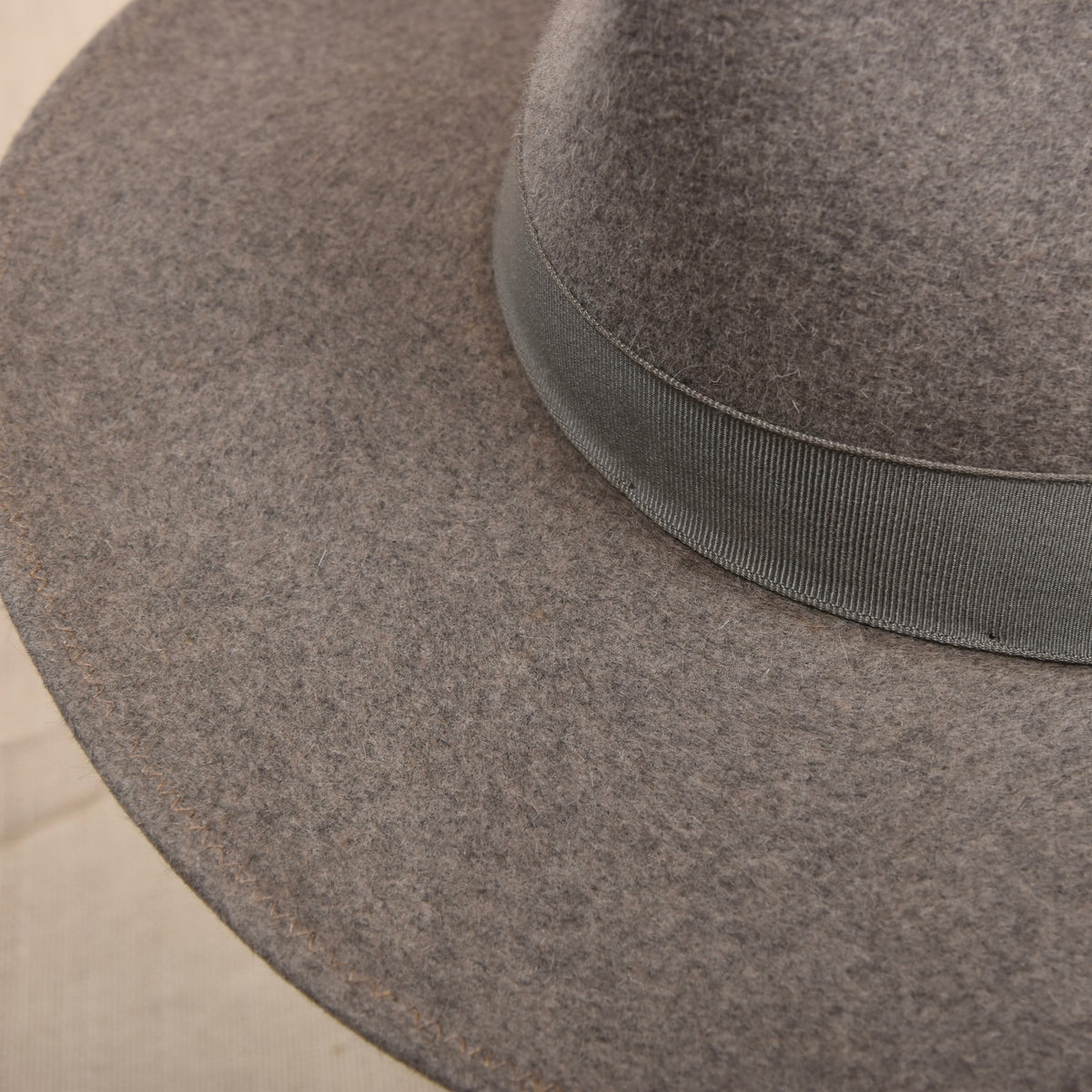 Vintage Borsalino Fellfilz Hut Made in Italy ca. 54cm - Grau