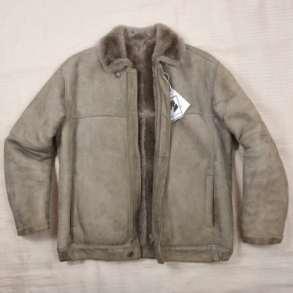 Vintage Lazaride Jacke aus spanischem Shearling, Größe 50 - Taupe