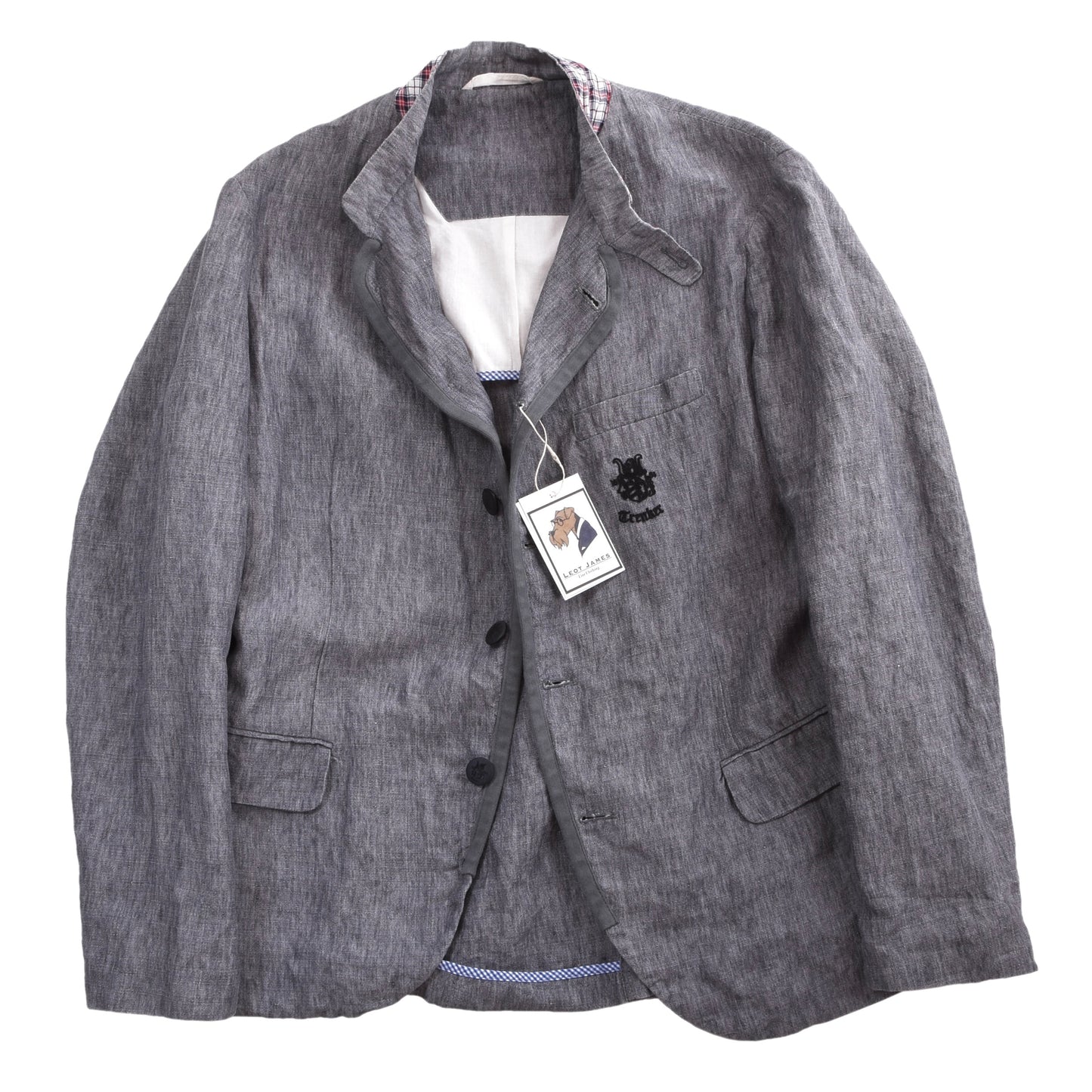 Luis Trenker Cotton Jacket Size 54 Chest ca. 61cm - Blue-Grey