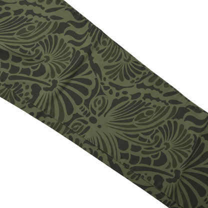 NWT Incotex Cotton Pants Size 30 ca. 38.5cm - Green Floral Print