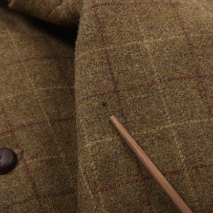 DAKS London 100% Wool Tweed Jacket Size 54 - Windowpane