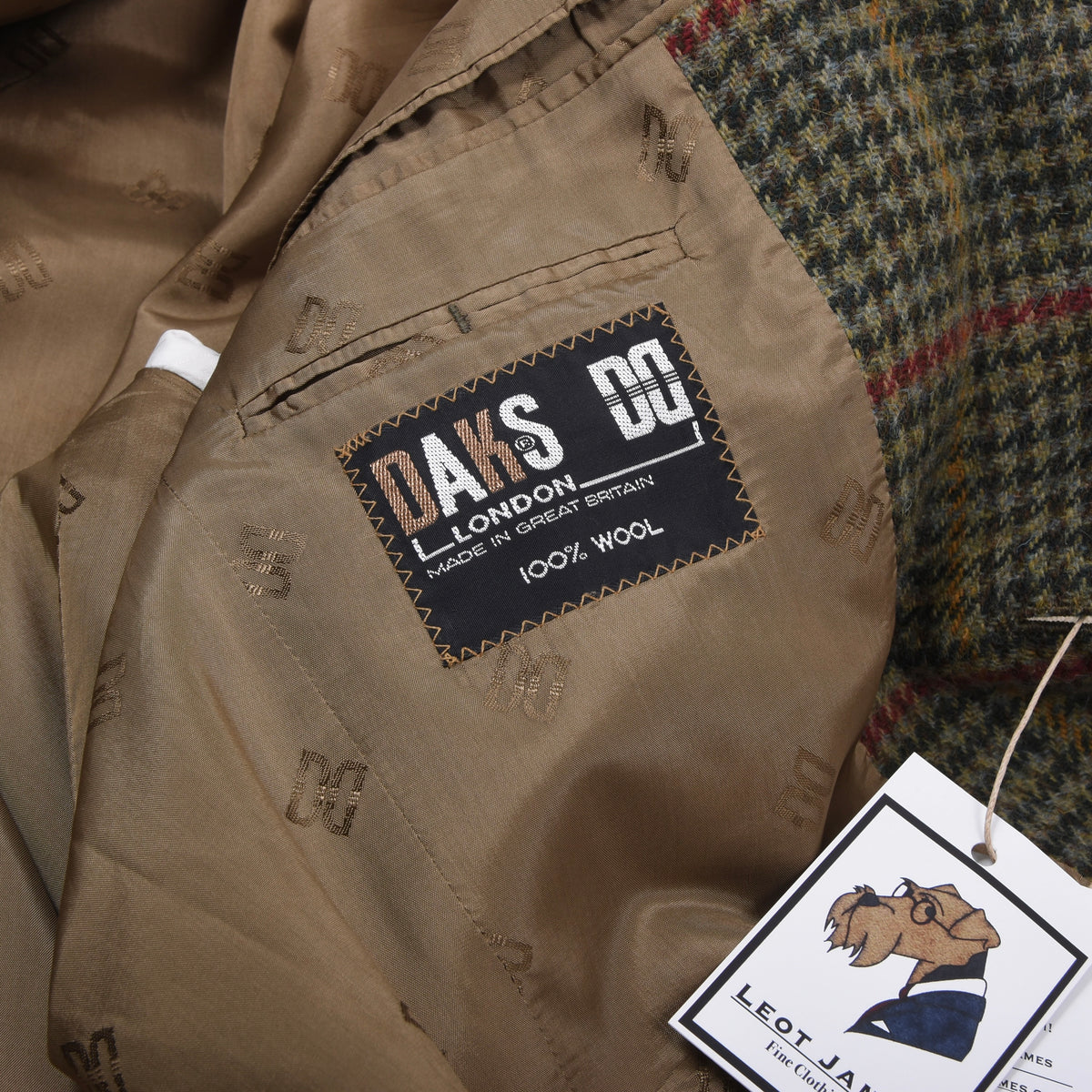 Vintage DAKS London Tweed Sakko Gr. 50 Made in the UK