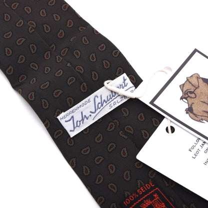 Vintage Altea Milano Ancient Madder Silk Tie 140cm - Brown-Grey Paisley