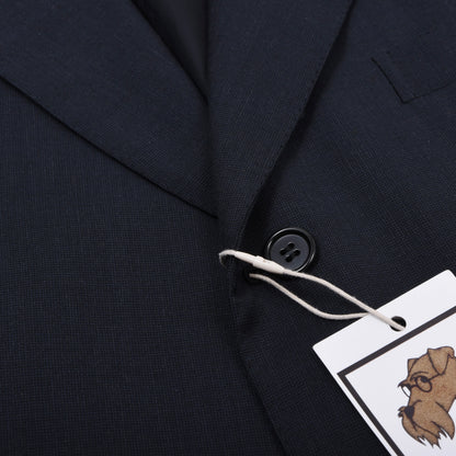 Brioni Super 150s Wolle Maßanfertigung Sakko Made in Italy - Marineblau