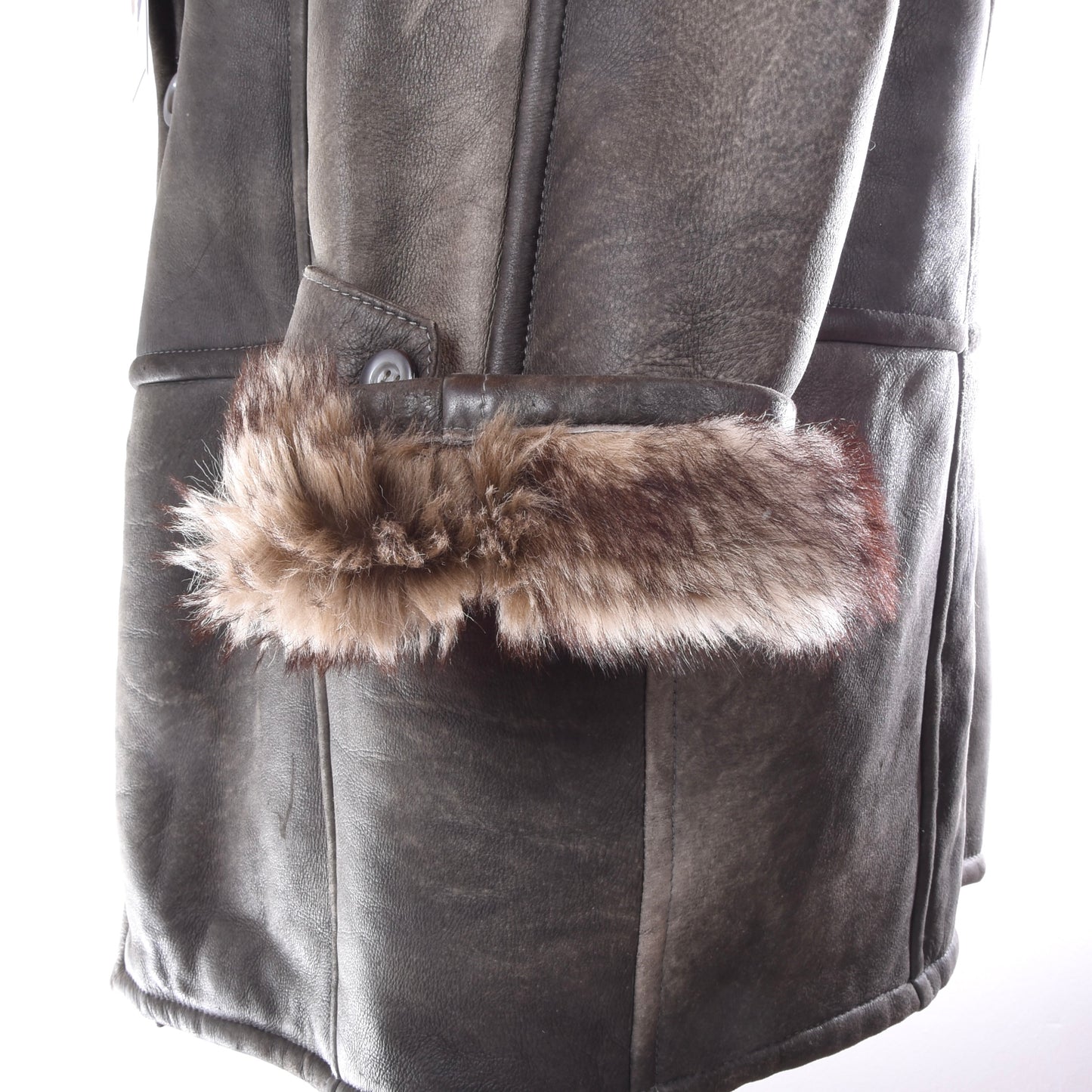 Adarcrea Shearling Buttersoft Coat Size 50 Chest ca. 59cm