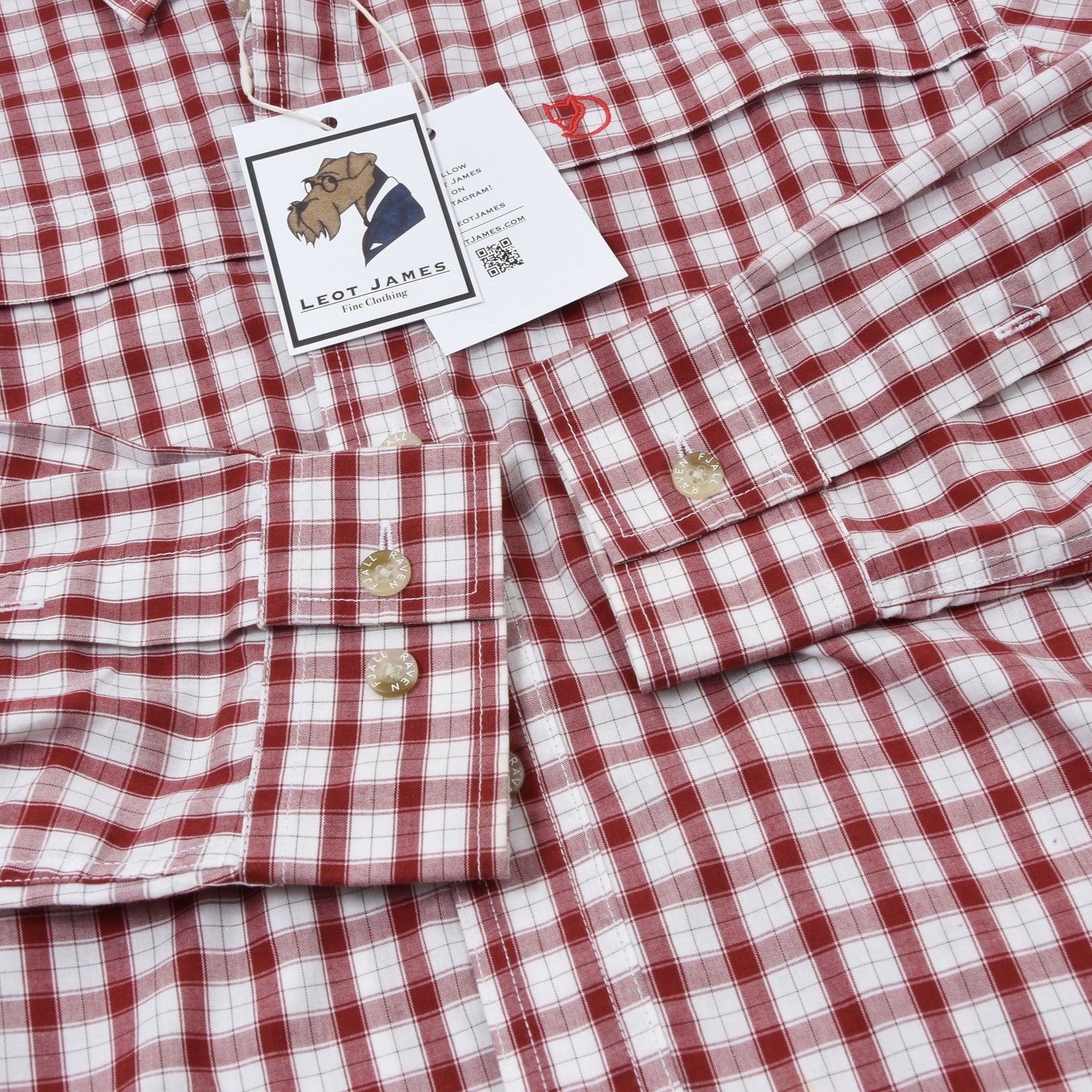 Fjällräven Björn Shirt Size S Chest ca. 52cm - Red Plaid