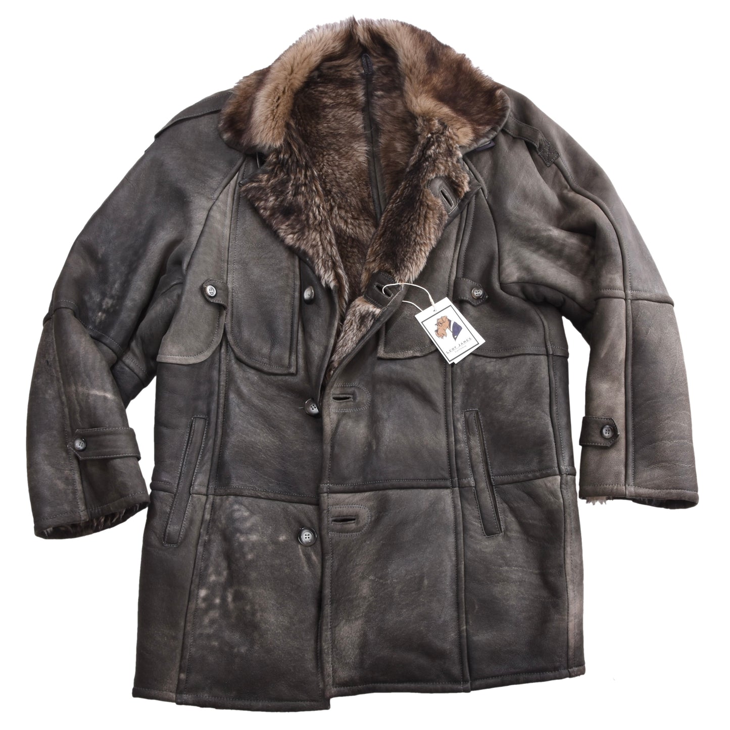 Adarcrea Shearling Buttersoft Coat Size 50 Chest ca. 59cm