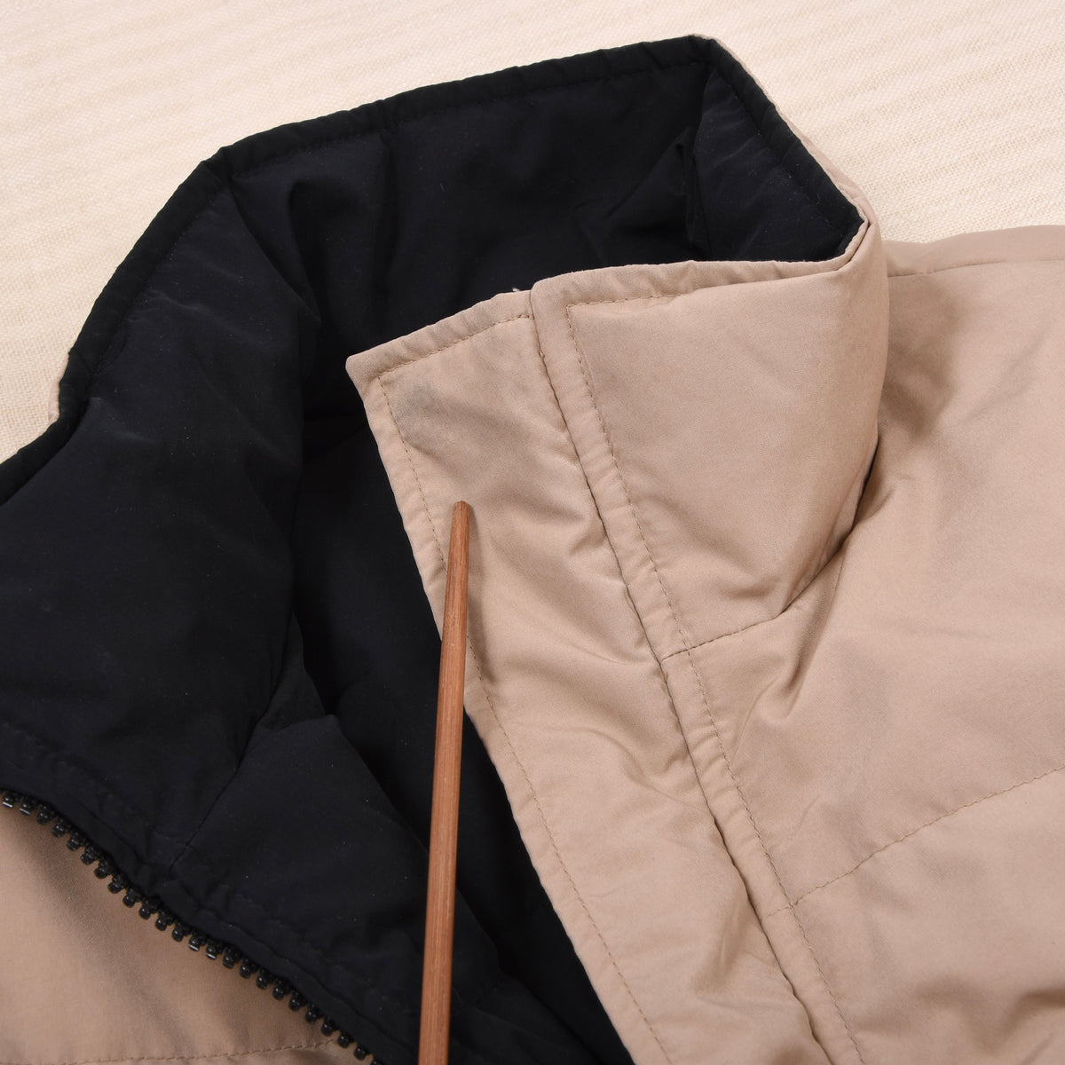 Vintage Polo Ralph Lauren Reversible Daunen Pufferjacke Gr. M - Beige/Schwarz