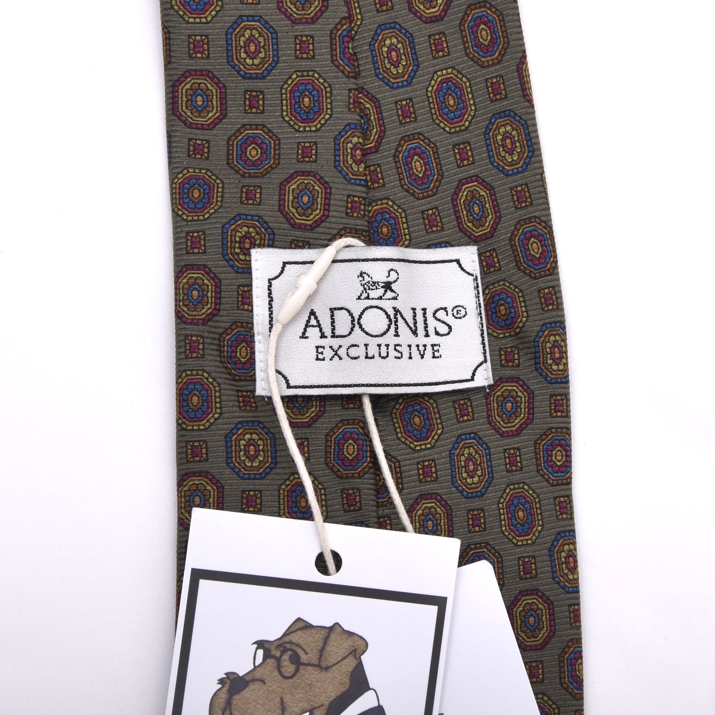 Adonis Silk Tie Made in Switzerland - Green Neat