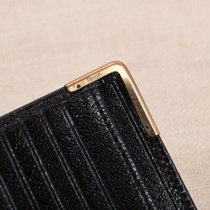 NOS Baumgartner am Graben Wien Feat. 1/10 9kt Gold Leather Wallet - Black