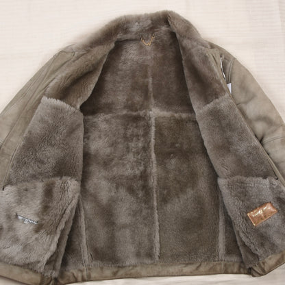 Vintage Lazaride Jacke aus spanischem Shearling, Größe 50 - Taupe