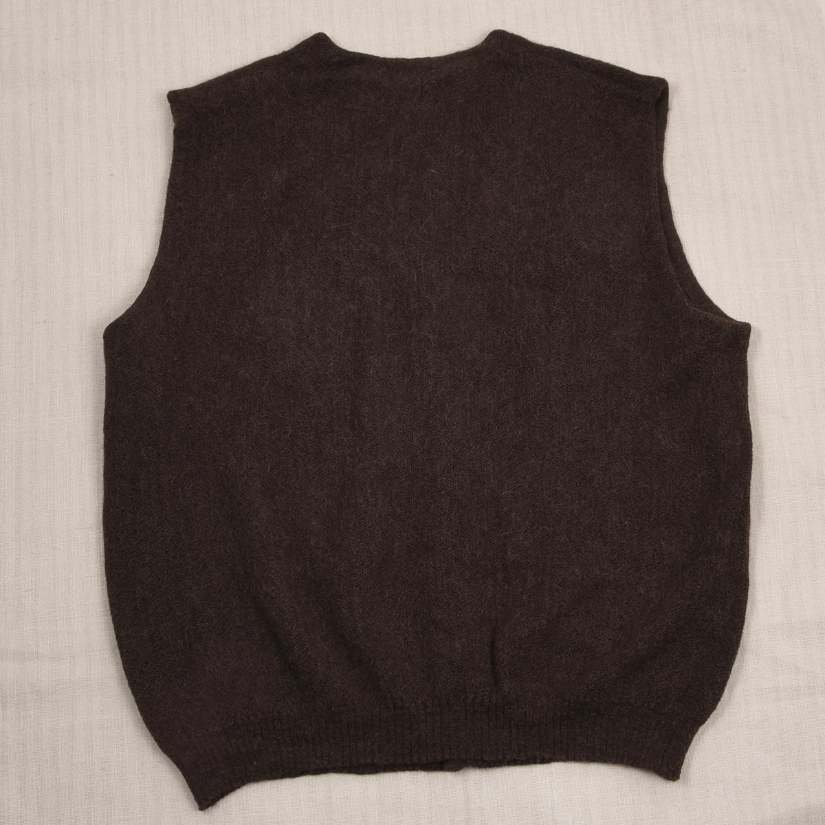 Lemmermayer Vienna 100% Prime Alpaca Sweater Vest/Waistcoat Made in Austria - Brown