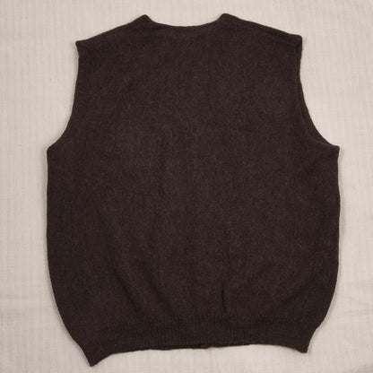 Lemmermayer Vienna 100% Prime Alpaca Sweater Vest/Waistcoat Made in Austria - Brown