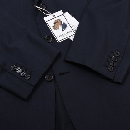 Brioni Super 150s Wolle Maßanfertigung Sakko Made in Italy - Marineblau