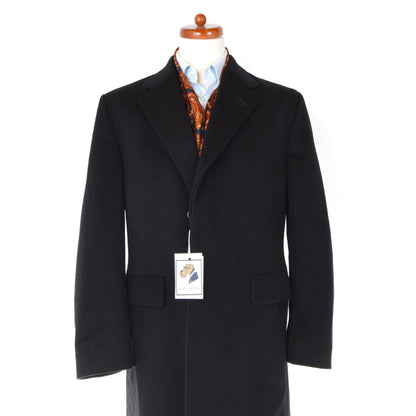 Classic 30% Cashmere 70% Wool Overcoat ca. 58cm  - Midnight