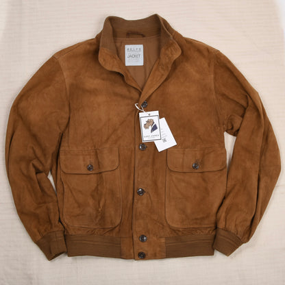Belfe Suede Blouson/Jacket Size 46 - Tobacco Brown