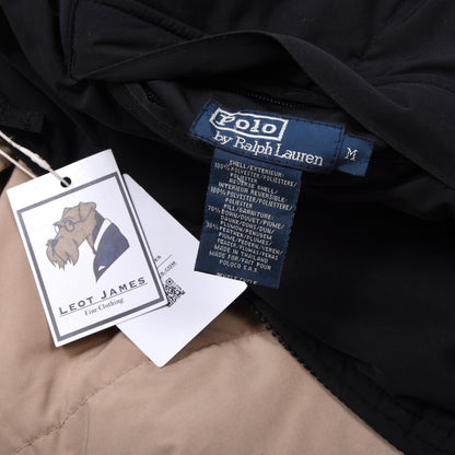 Vintage Polo Ralph Lauren Reversible Daunen Pufferjacke Gr. M - Beige/Schwarz